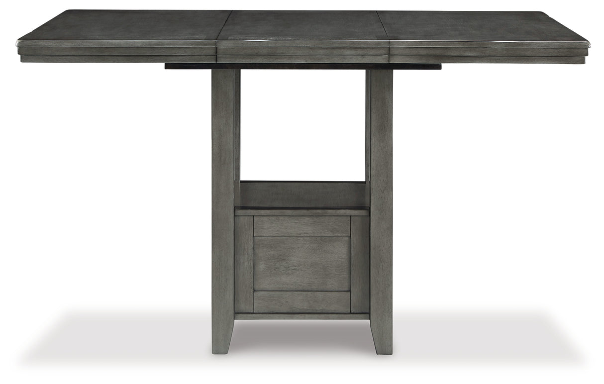 Hallanden Gray Counter Height Dining Extension Table