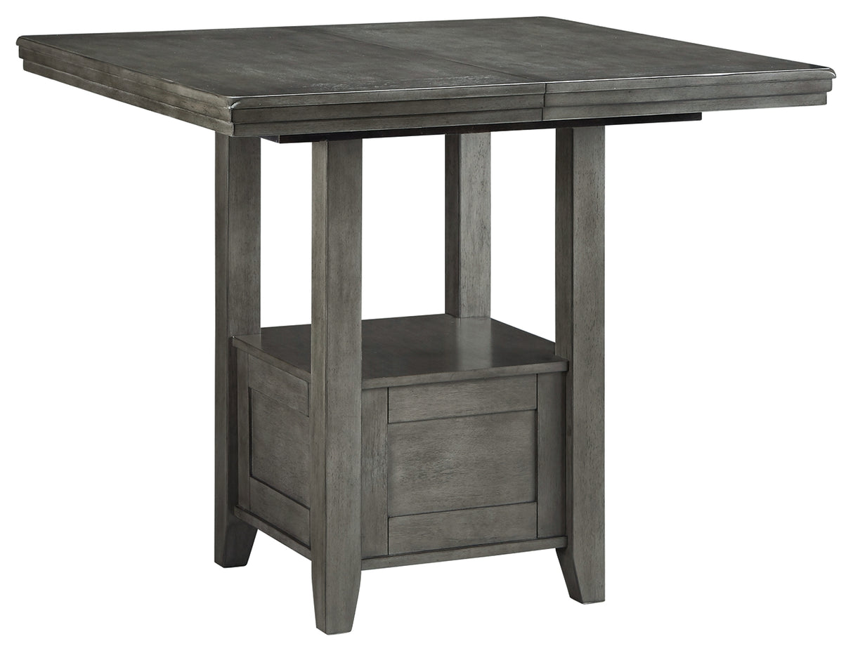 Hallanden Gray Counter Height Dining Extension Table