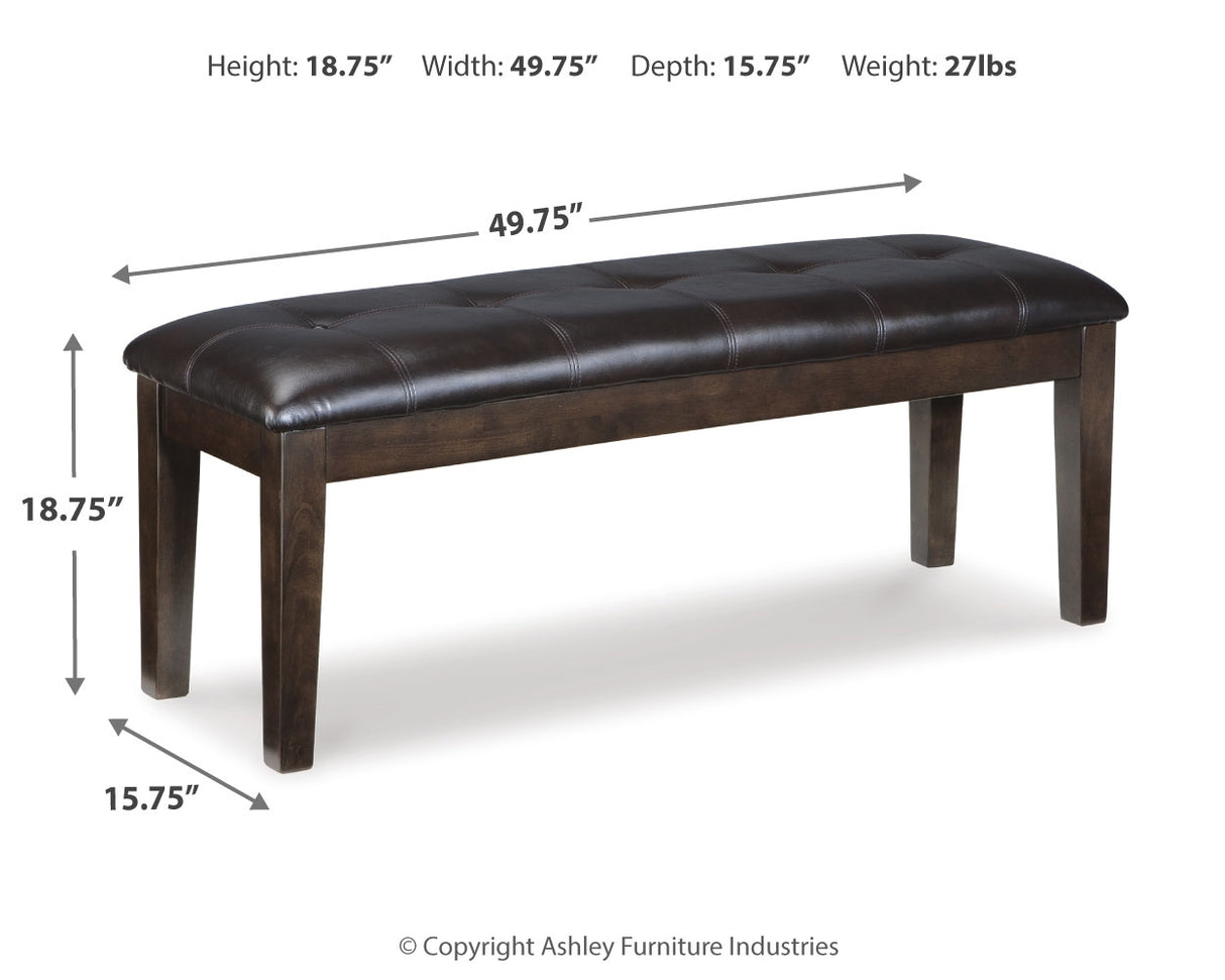 Haddigan Dark Brown Dining Bench