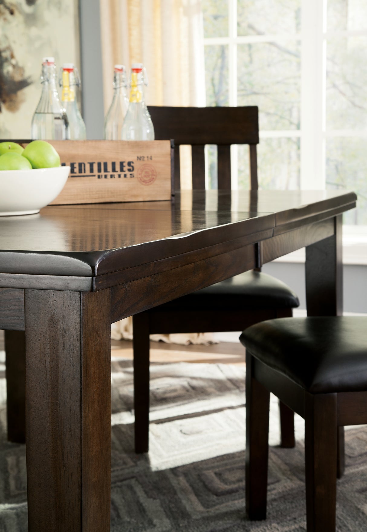 Haddigan Dark Brown Dining Extension Table