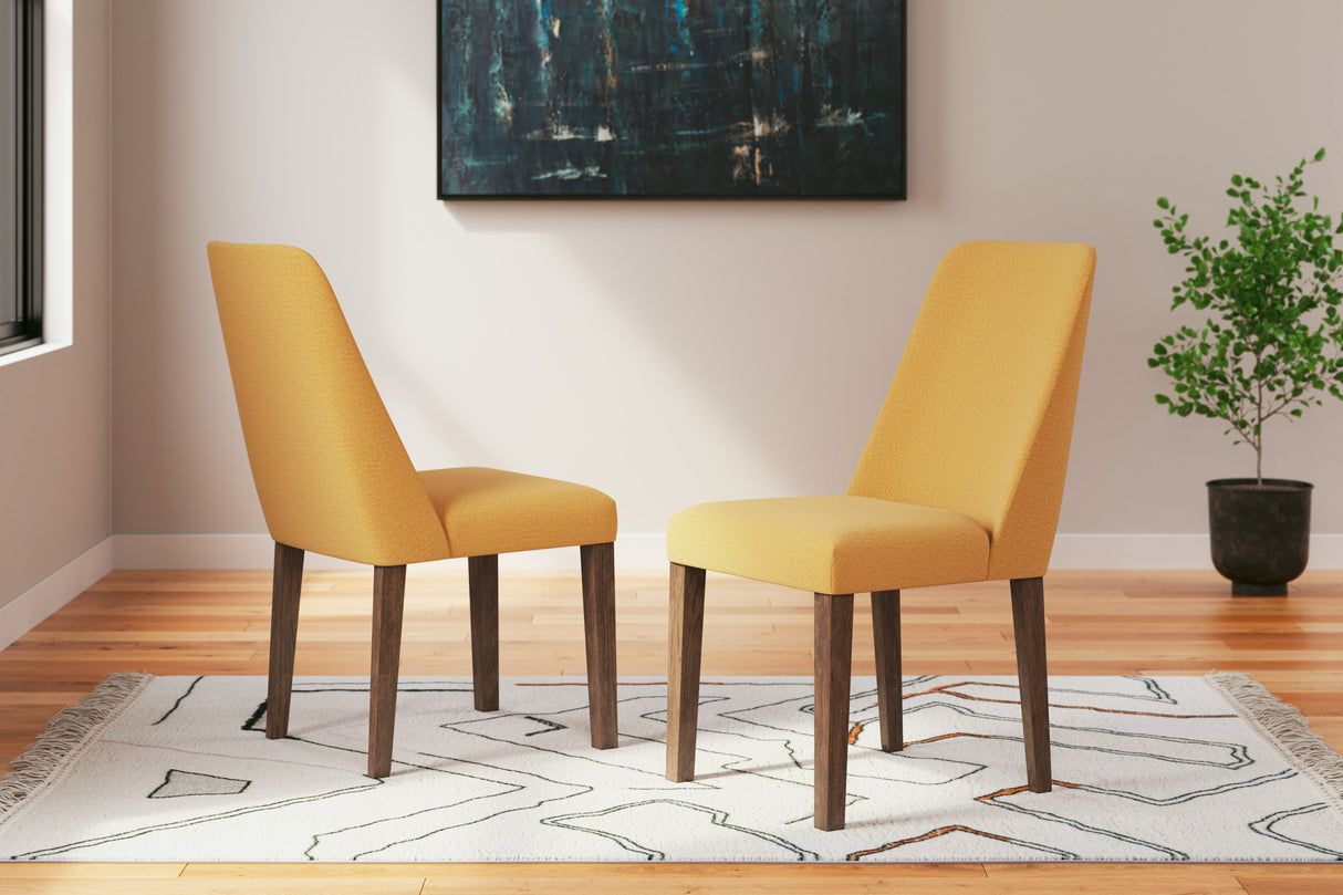 Lyncott Mustard/Brown Dining Chair