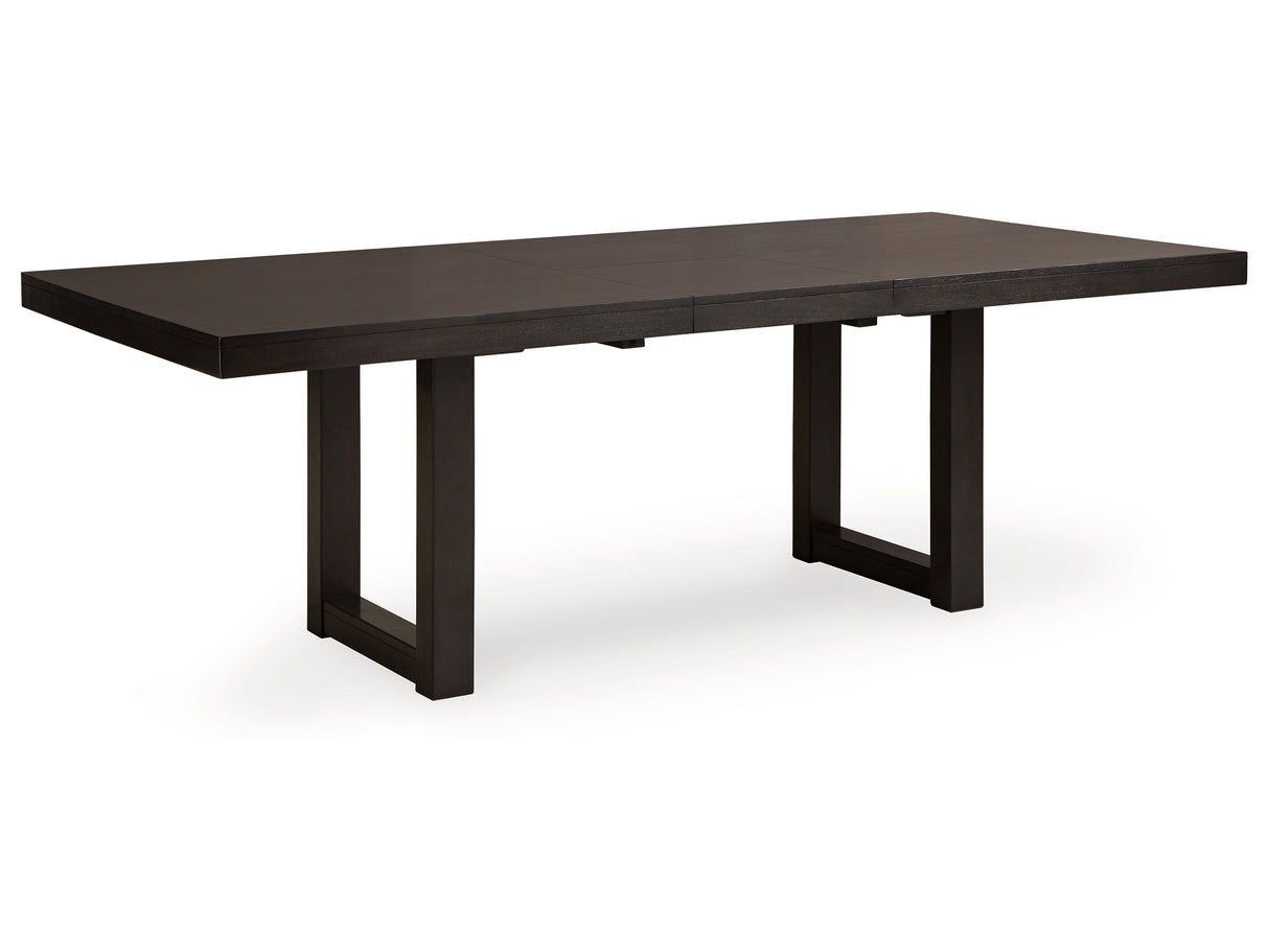 Neymorton Dark Grayish Brown Dining Table And 4 Chairs