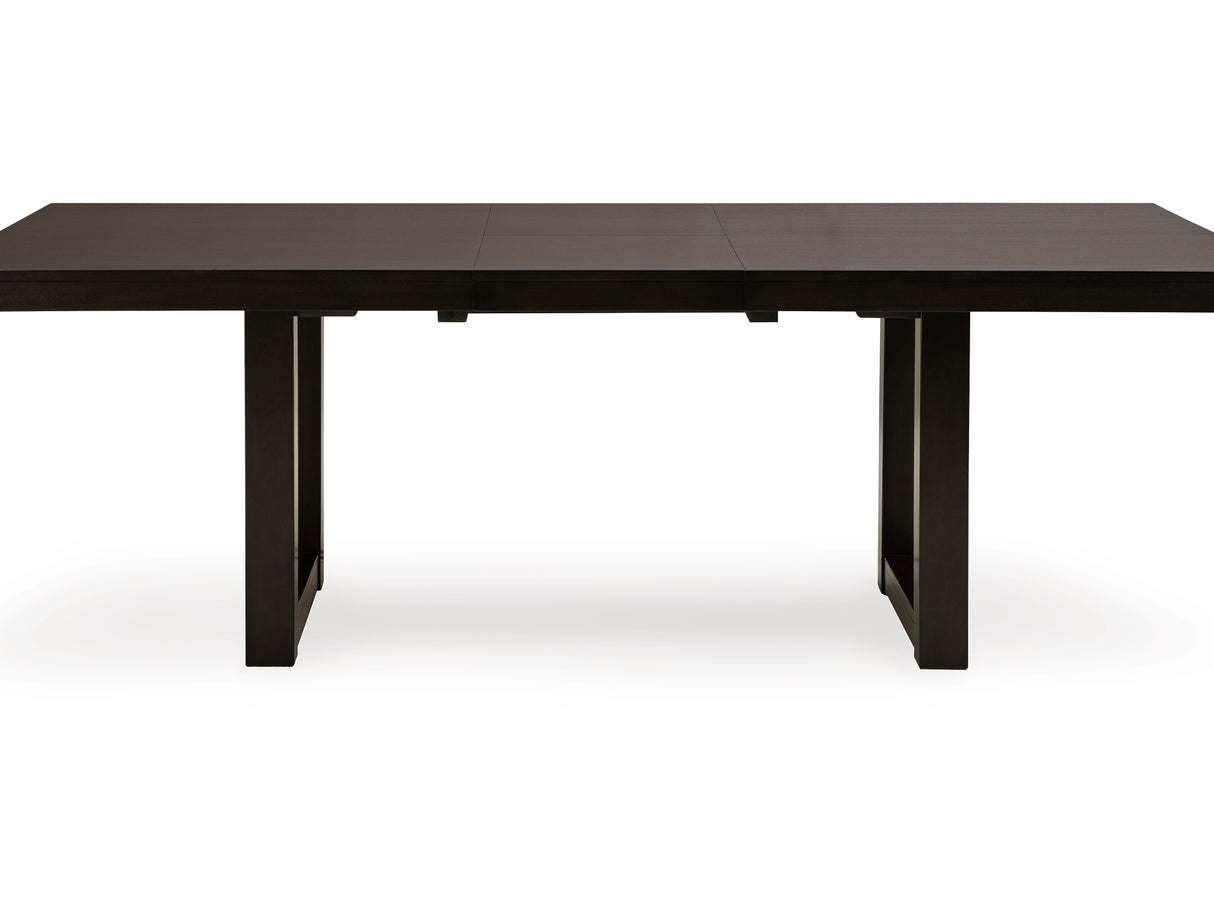 Neymorton Dark Grayish Brown Dining Table And 4 Chairs