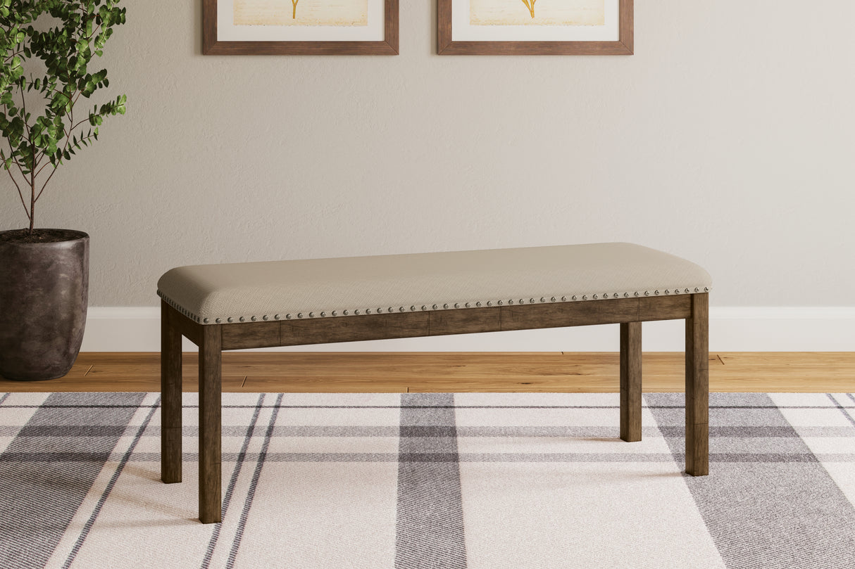 Moriville Beige Dining Bench