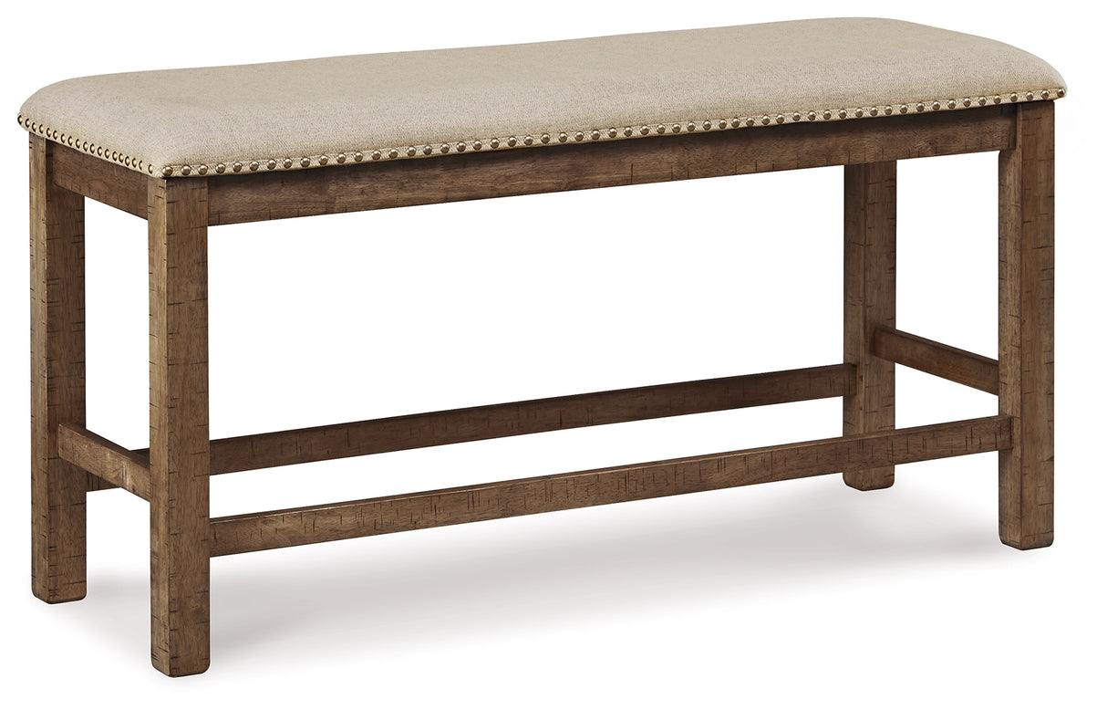 Moriville Beige Counter Height Dining Bench