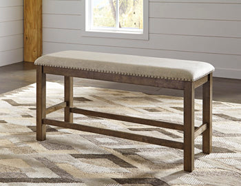 Moriville Beige Counter Height Dining Bench