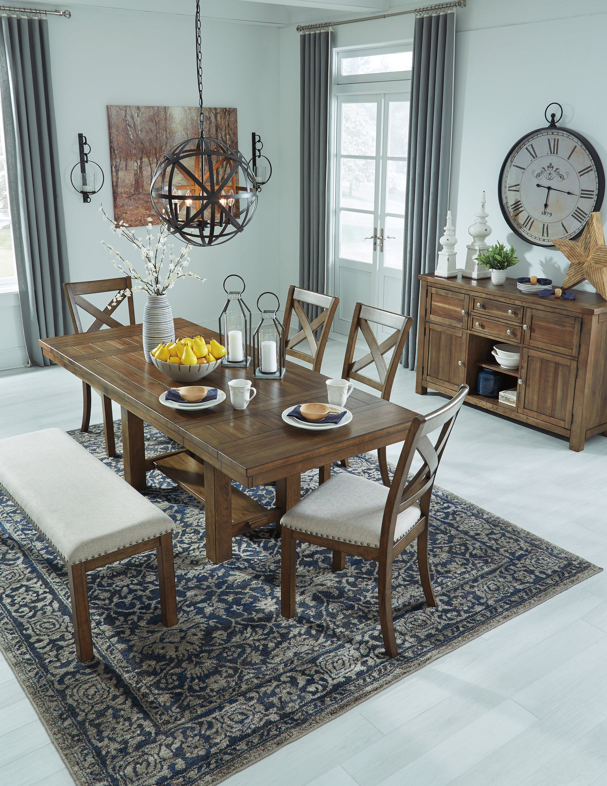 Moriville Grayish Brown Dining Extension Table