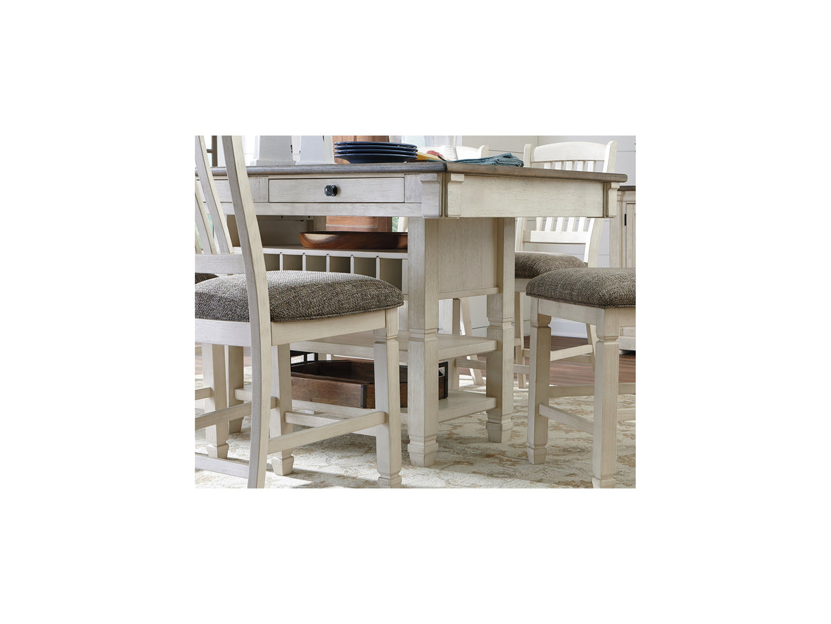 Bolanburg Antique White Counter Height Dining Table And 4 Barstools