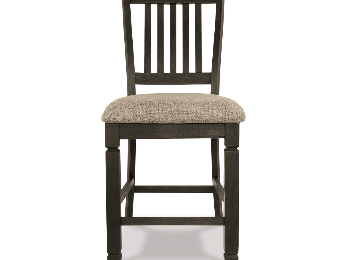 Tyler Creek Black/Grayish Brown Counter Height Dining Table And 4 Barstools With Server