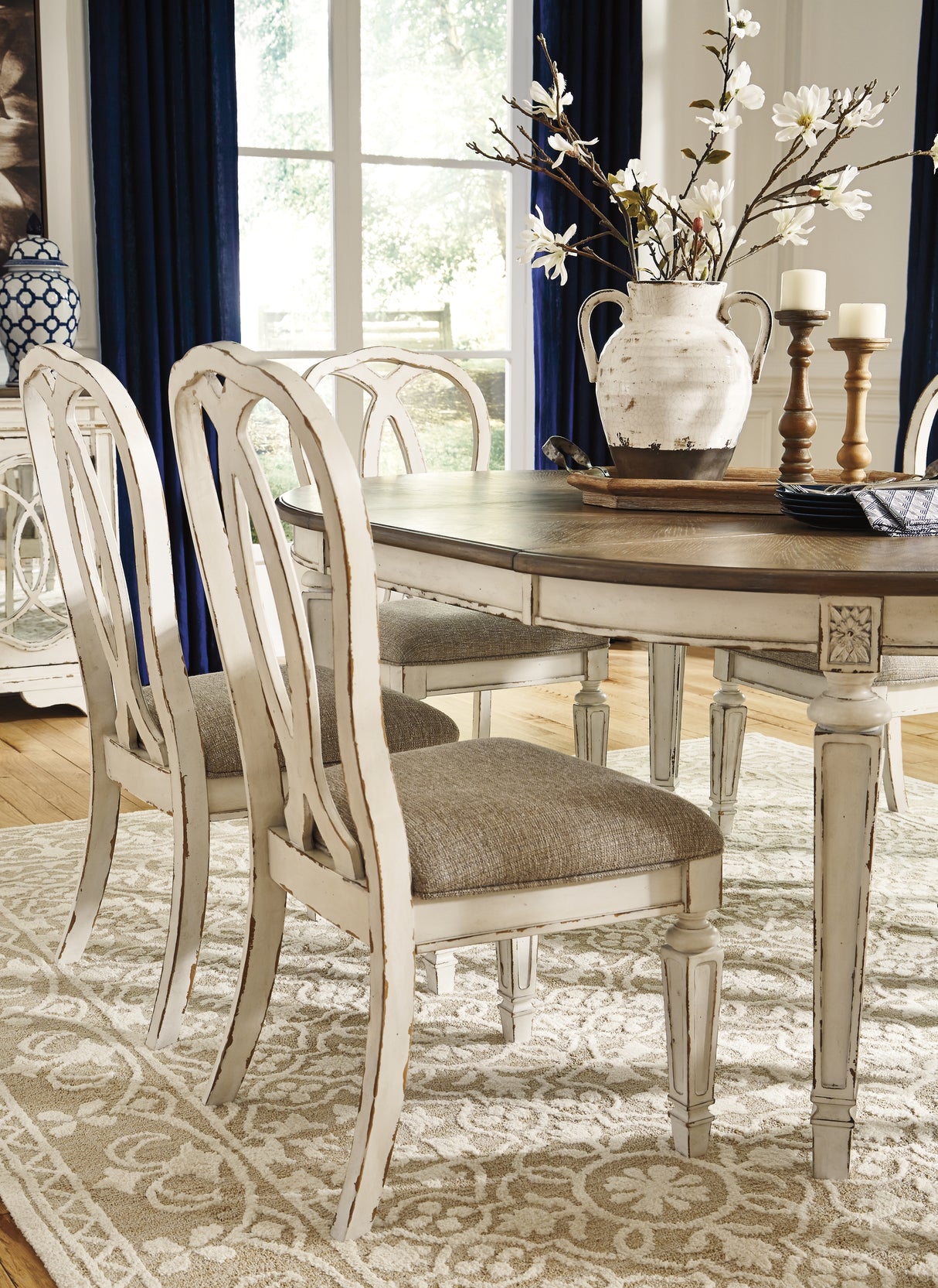 Realyn Chipped White Dining Chair