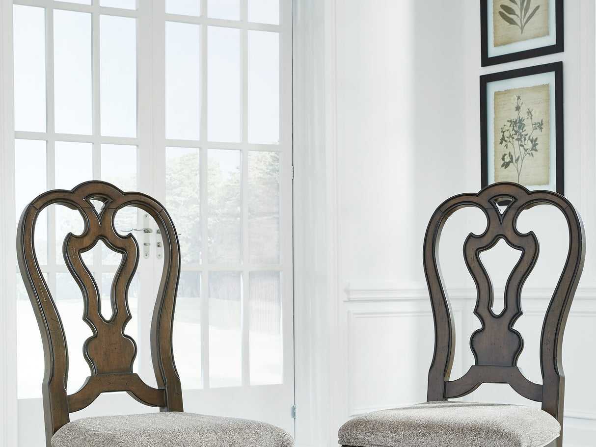 Maylee Dark Brown Dining Table And 4 Chairs