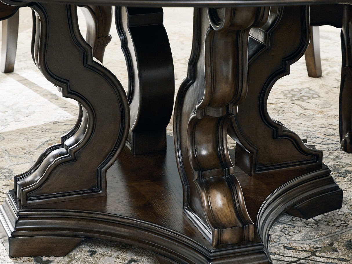 Maylee Dark Brown Dining Table And 6 Chairs