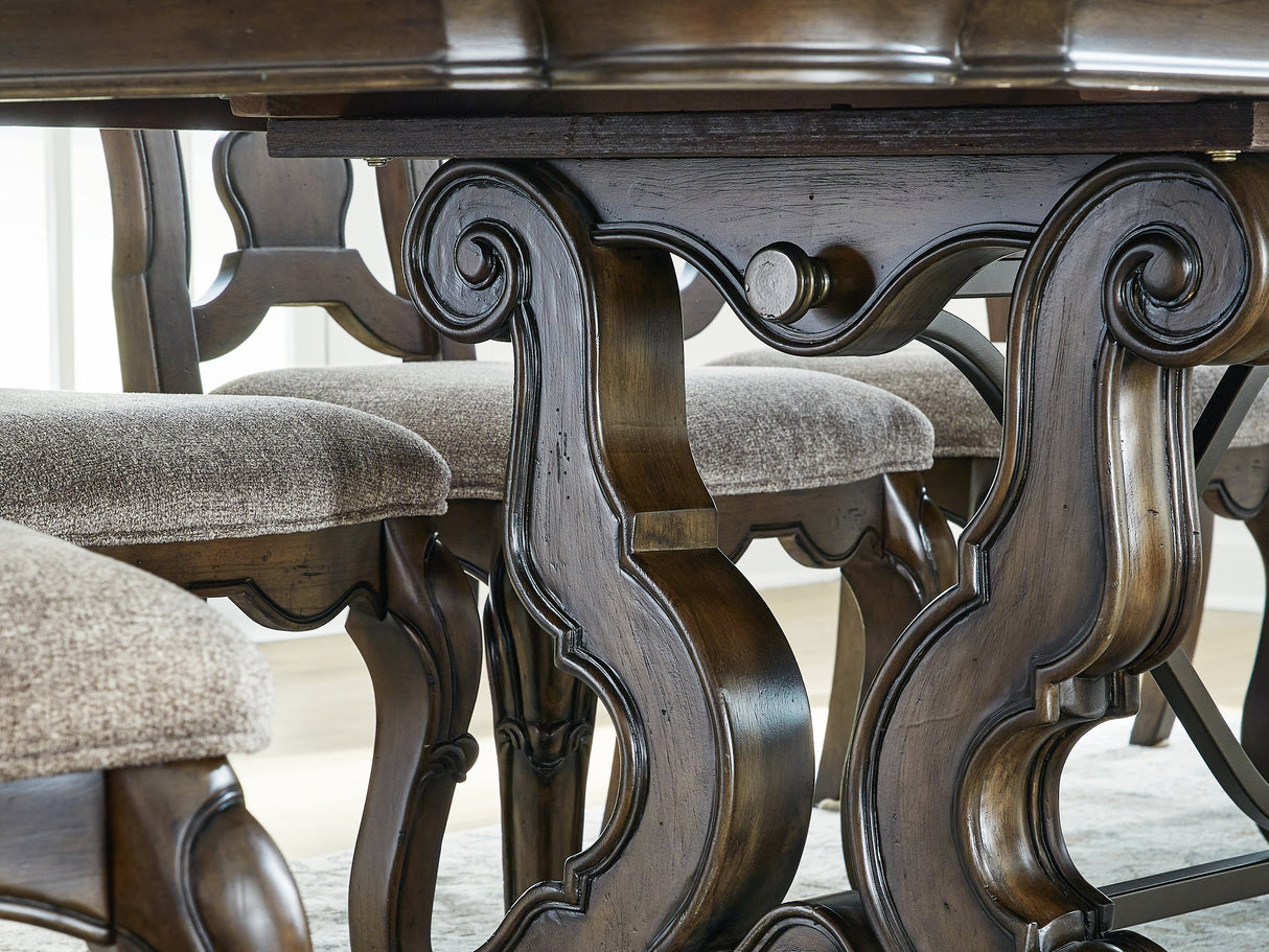 Maylee Dark Brown Dining Extension Table