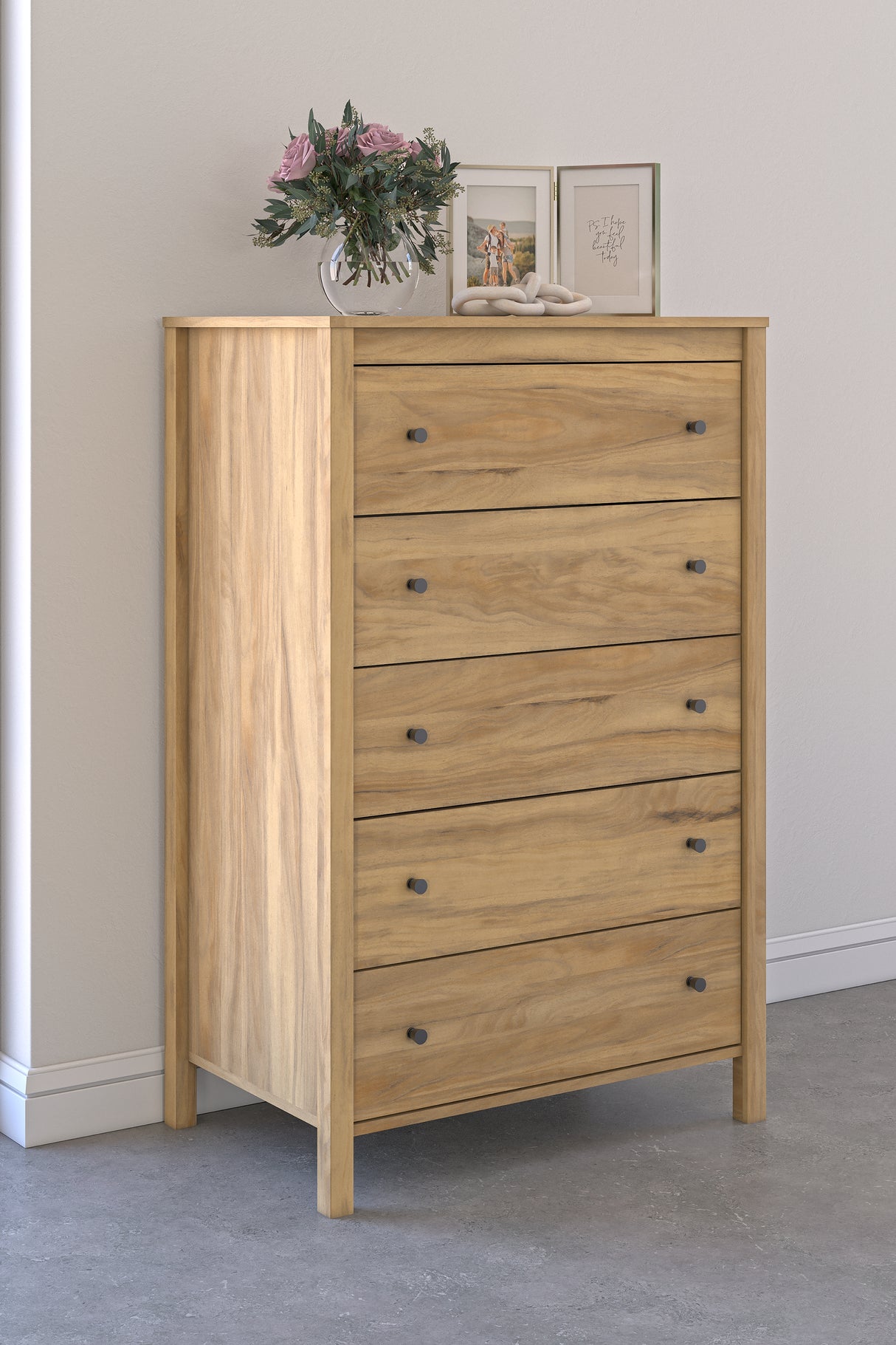 Bermacy Light Brown Chest Of Drawers