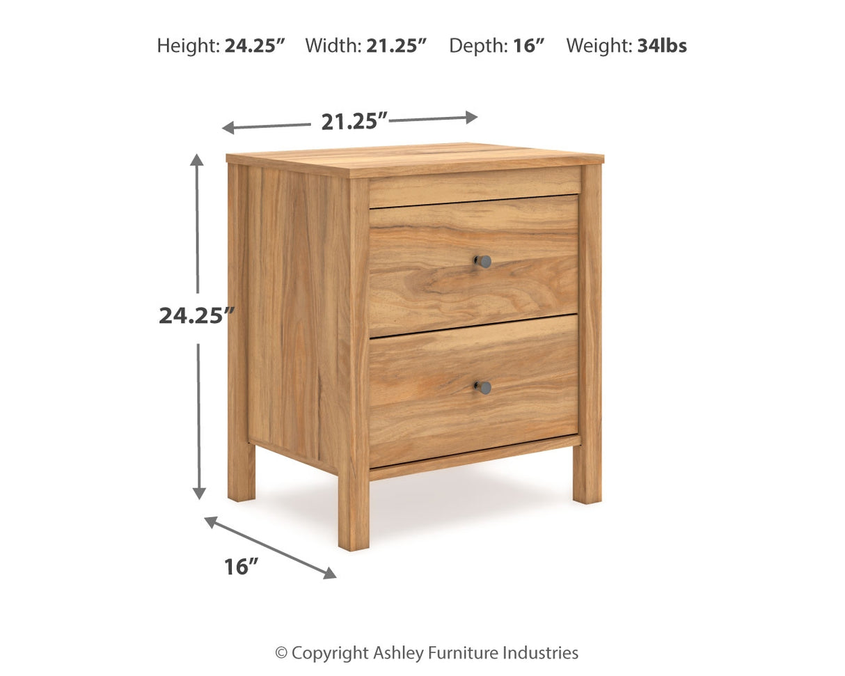 Bermacy Light Brown Nightstand