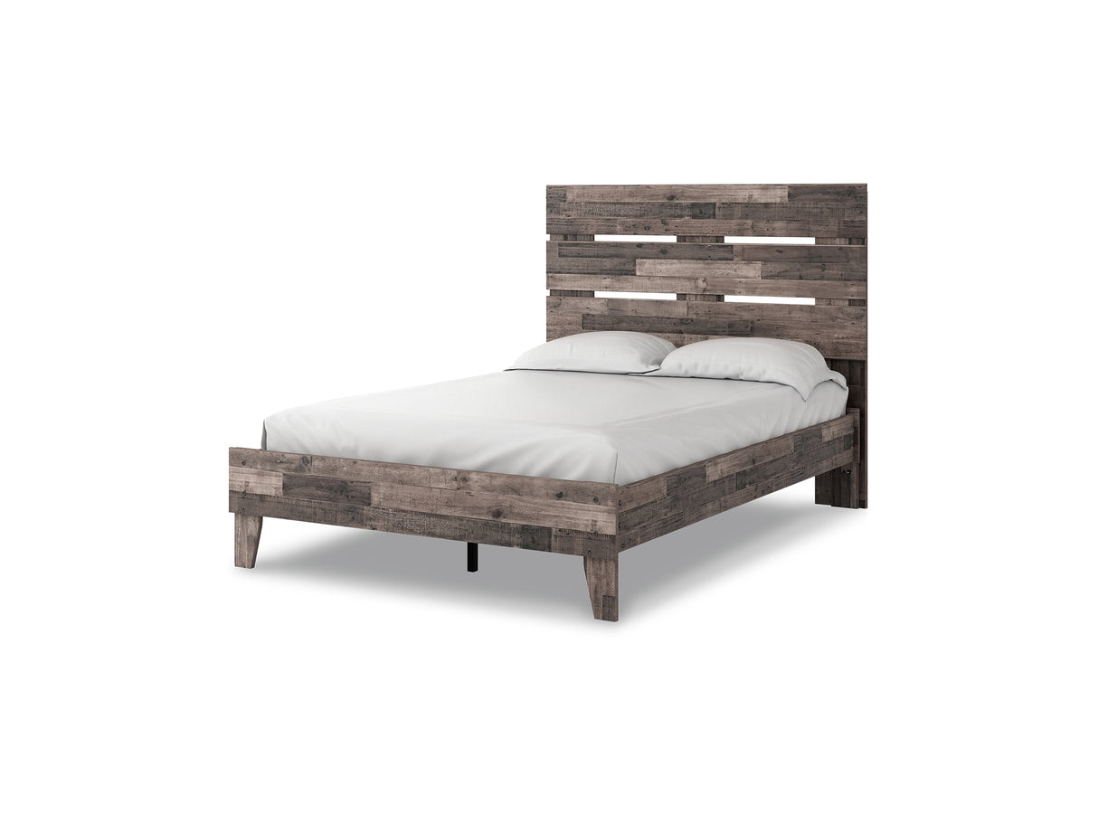 Neilsville Multi Gray Full Panel Platform Bed