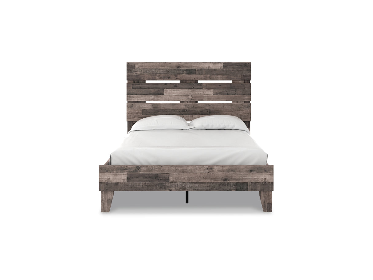 Neilsville Multi Gray Full Panel Platform Bed