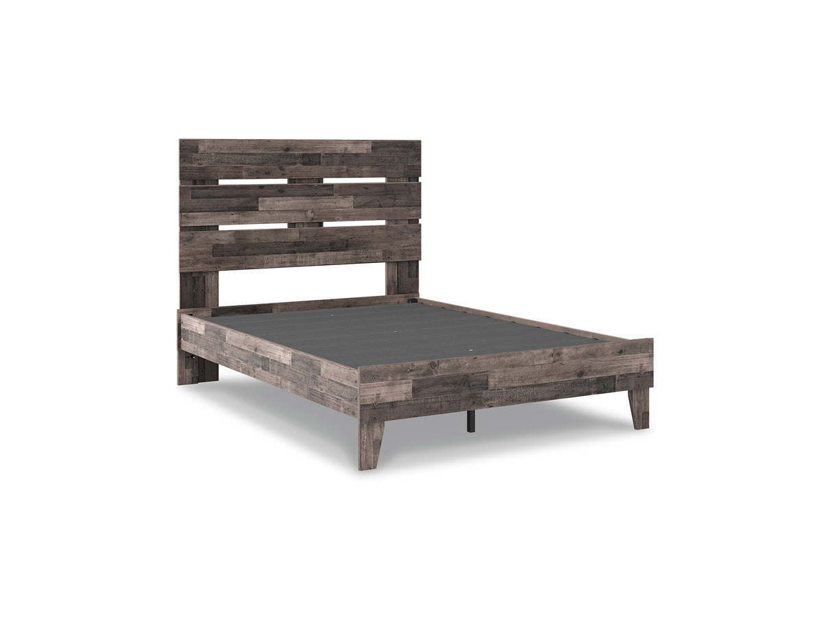 Neilsville Multi Gray Full Panel Platform Bed