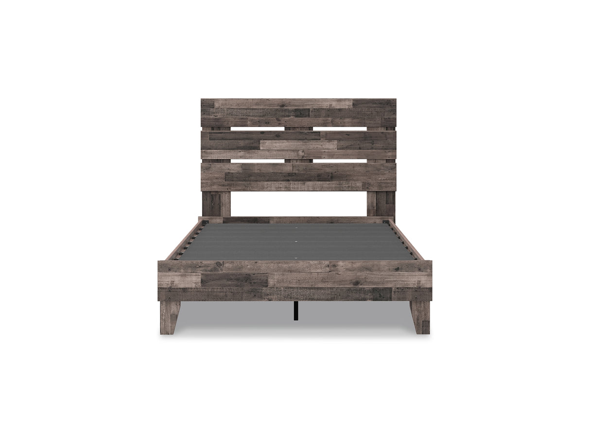 Neilsville Multi Gray Full Panel Platform Bed