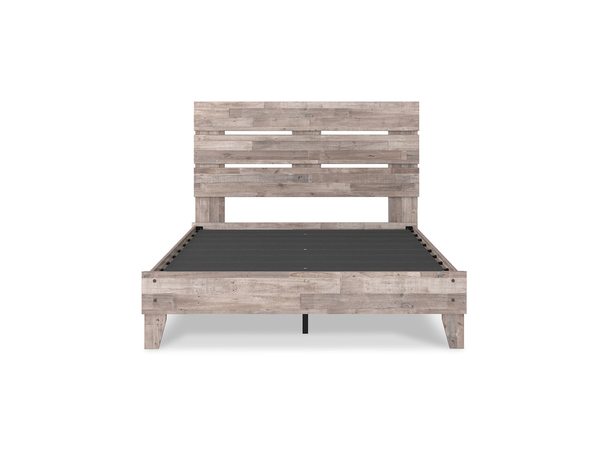 Neilsville Whitewash Queen Panel Platform Bed