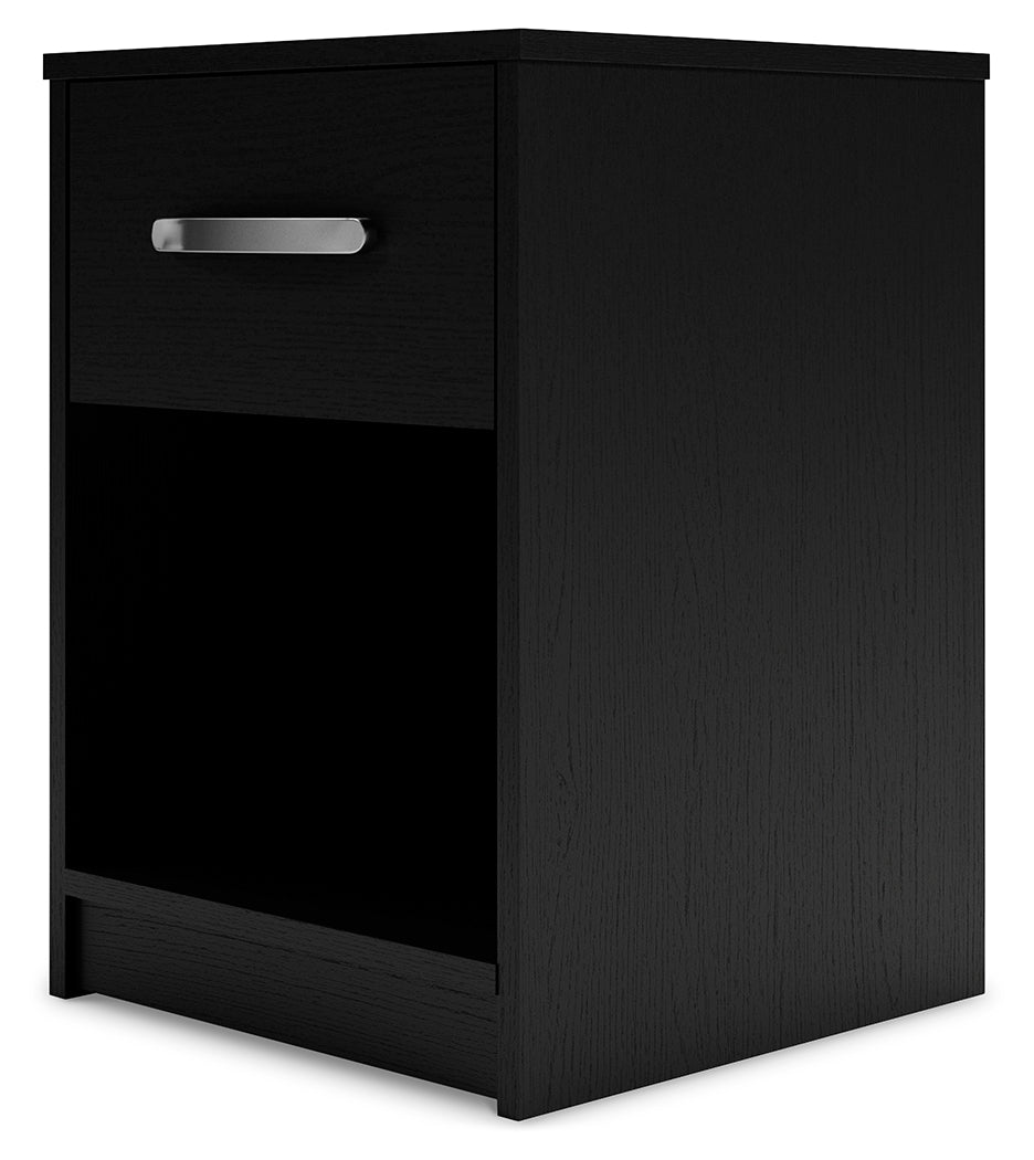 Finch Black Nightstand