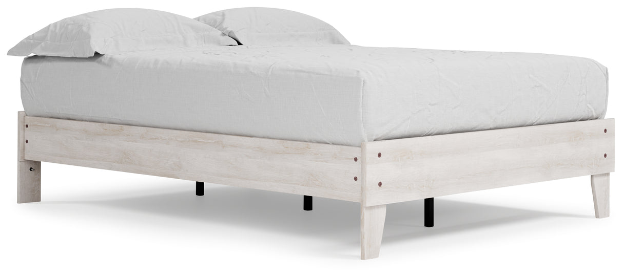 Shawburn Whitewash Full Platform Bed