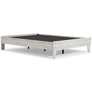 Shawburn Whitewash Full Platform Bed