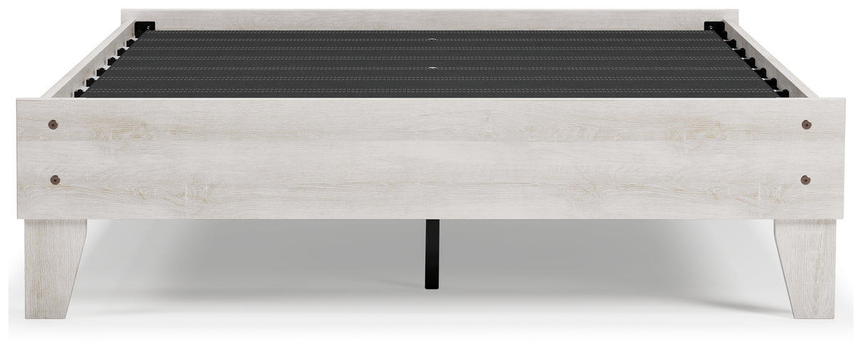 Shawburn Whitewash Full Platform Bed