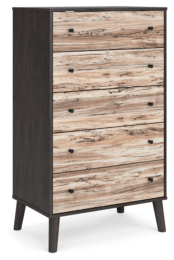 Piperton Two-Tone Brown/Black Chest Of Drawers