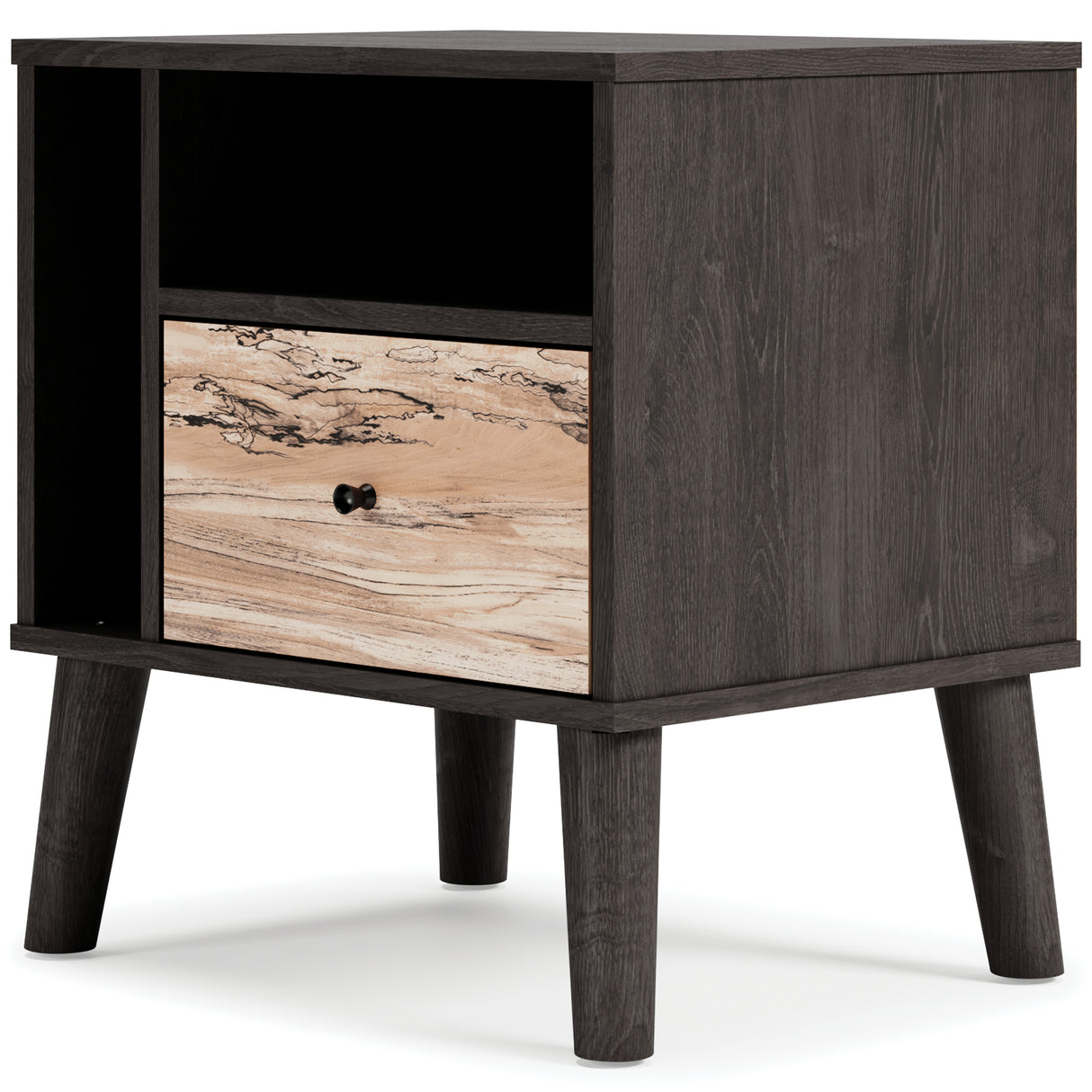 Piperton Two-Tone Brown/Black Nightstand