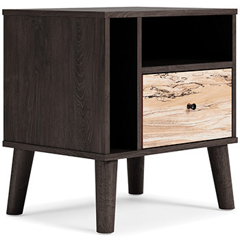Piperton Two-Tone Brown/Black Nightstand