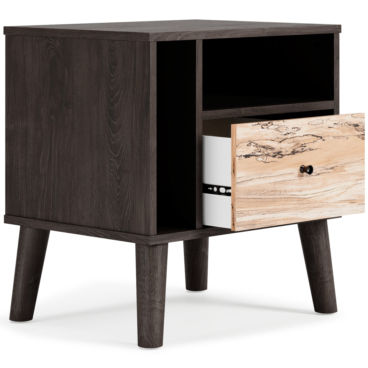 Piperton Two-Tone Brown/Black Nightstand