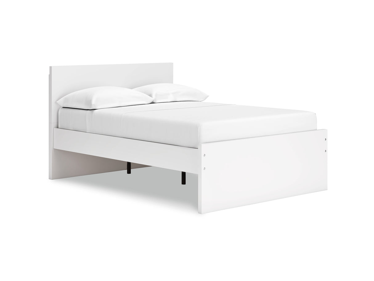 Onita White Full Panel Platform Bed