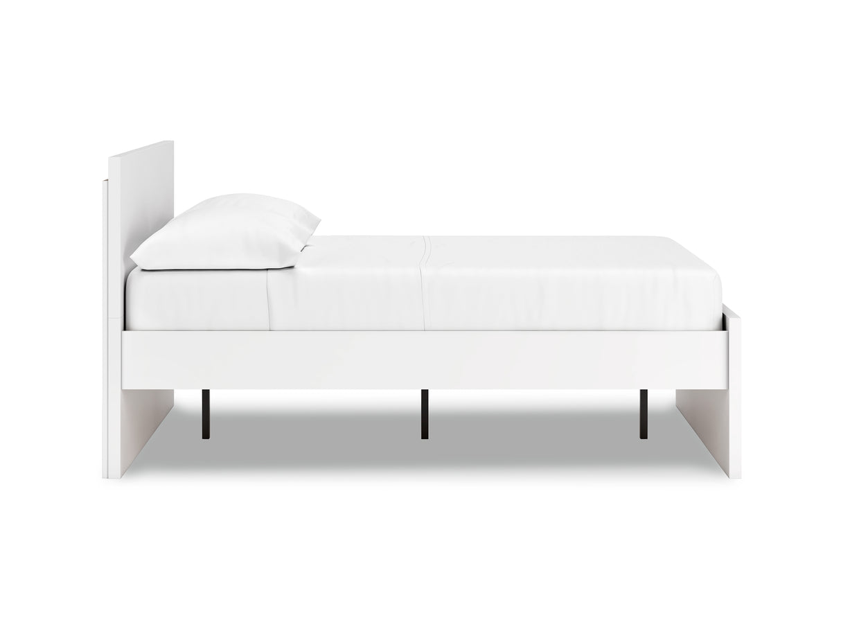 Onita White Full Panel Platform Bed