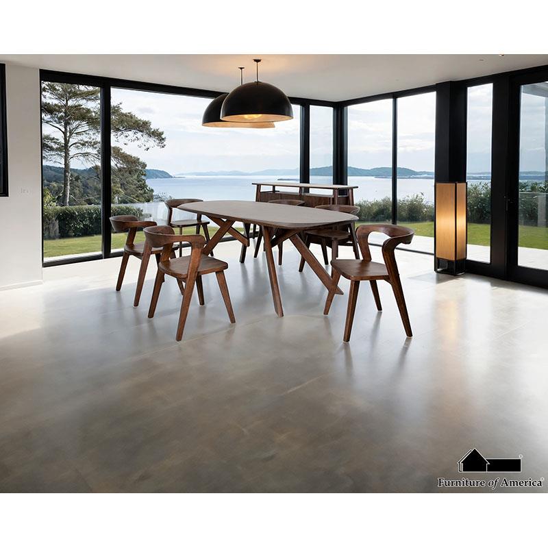 Sargans Rich Walnut Dining Set