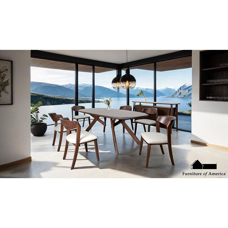 Sargans Rich Walnut Dining Set