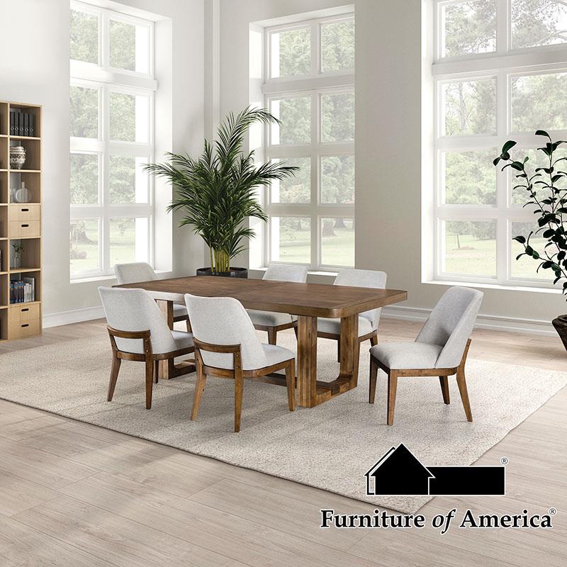 Mandal Chestnut/White Dining Set
