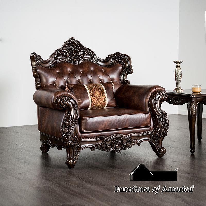 Palencia Dark Cherry/Brown Chair