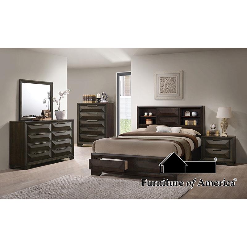 Caistor Espresso Queen Bedroom Set 4 Piece