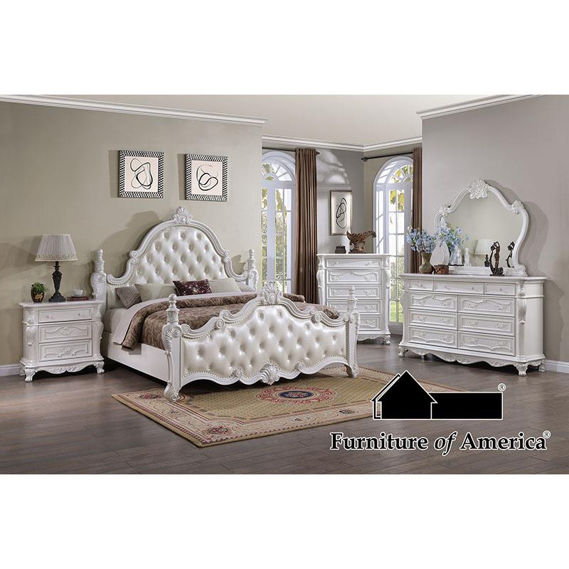 Cremona White Bed