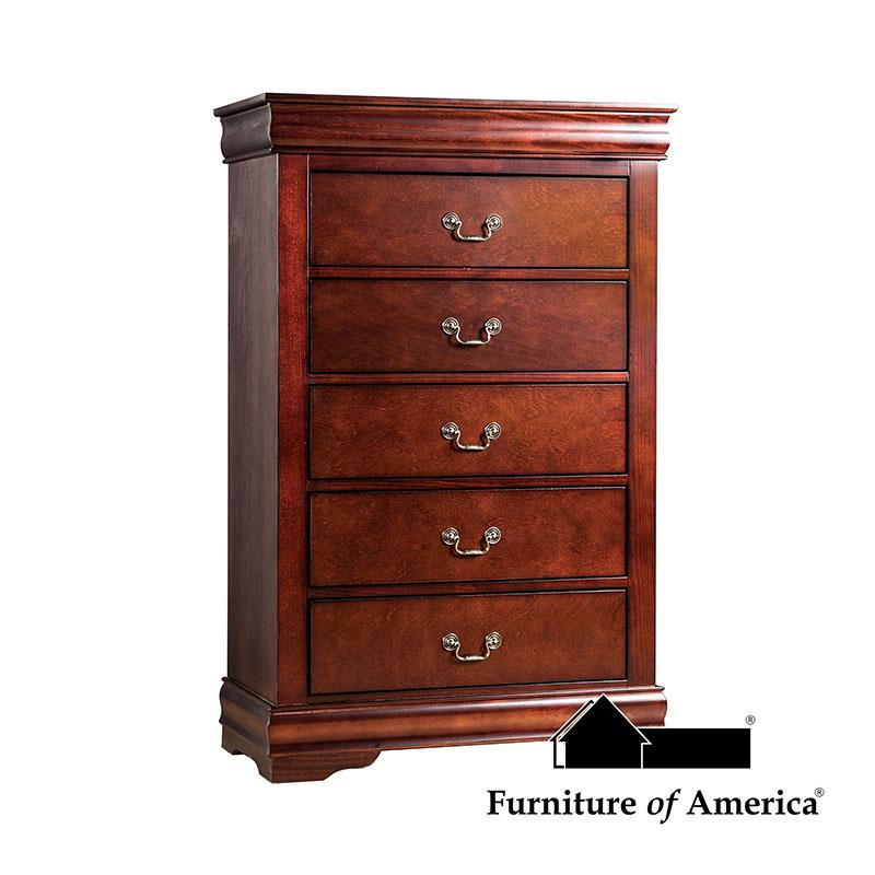 Louis Philippe Dark Cherry Chest