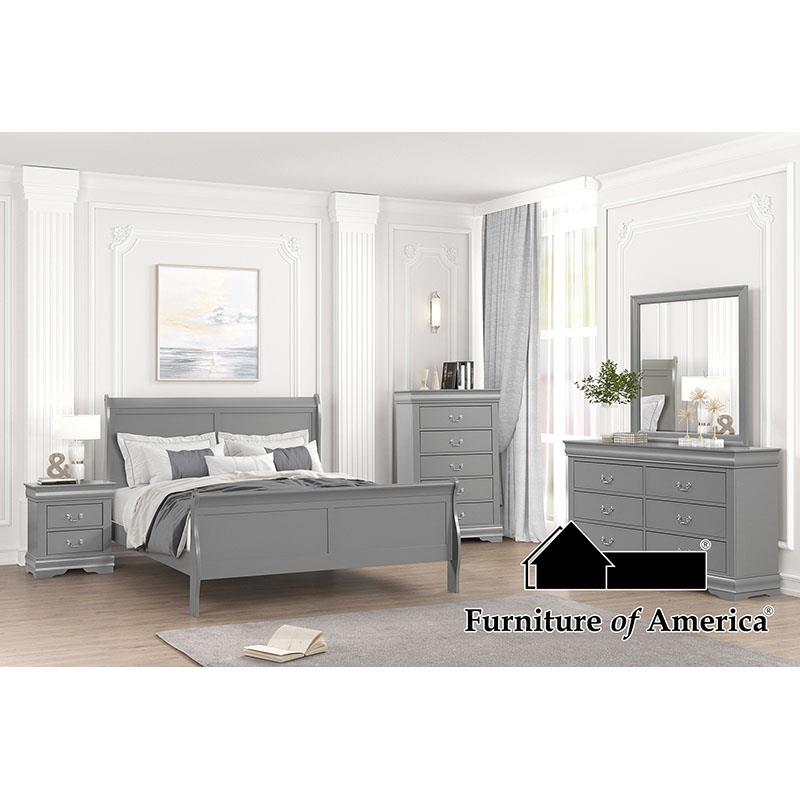 Louis Philippe Gray Bed