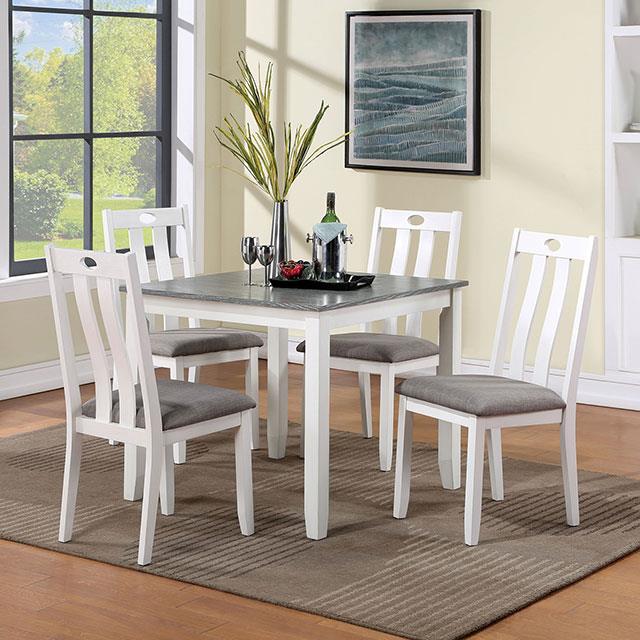 Dunseith White/Gray Dining Set