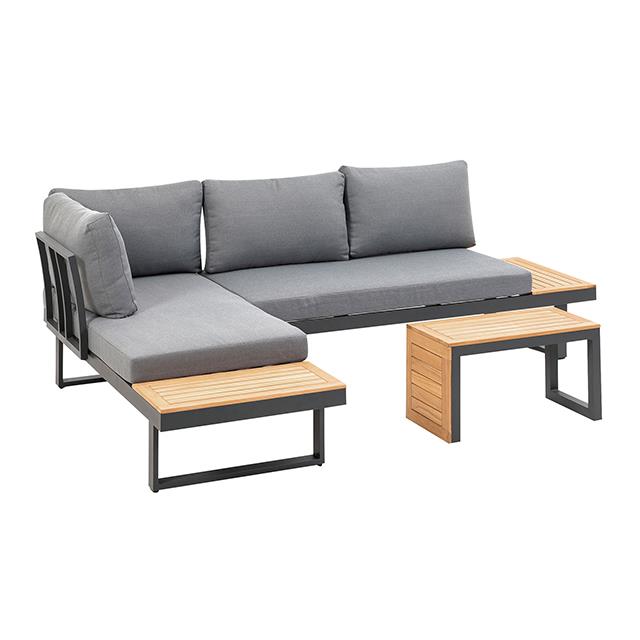 Samara Gun Metal/Natural/Gray Sectional