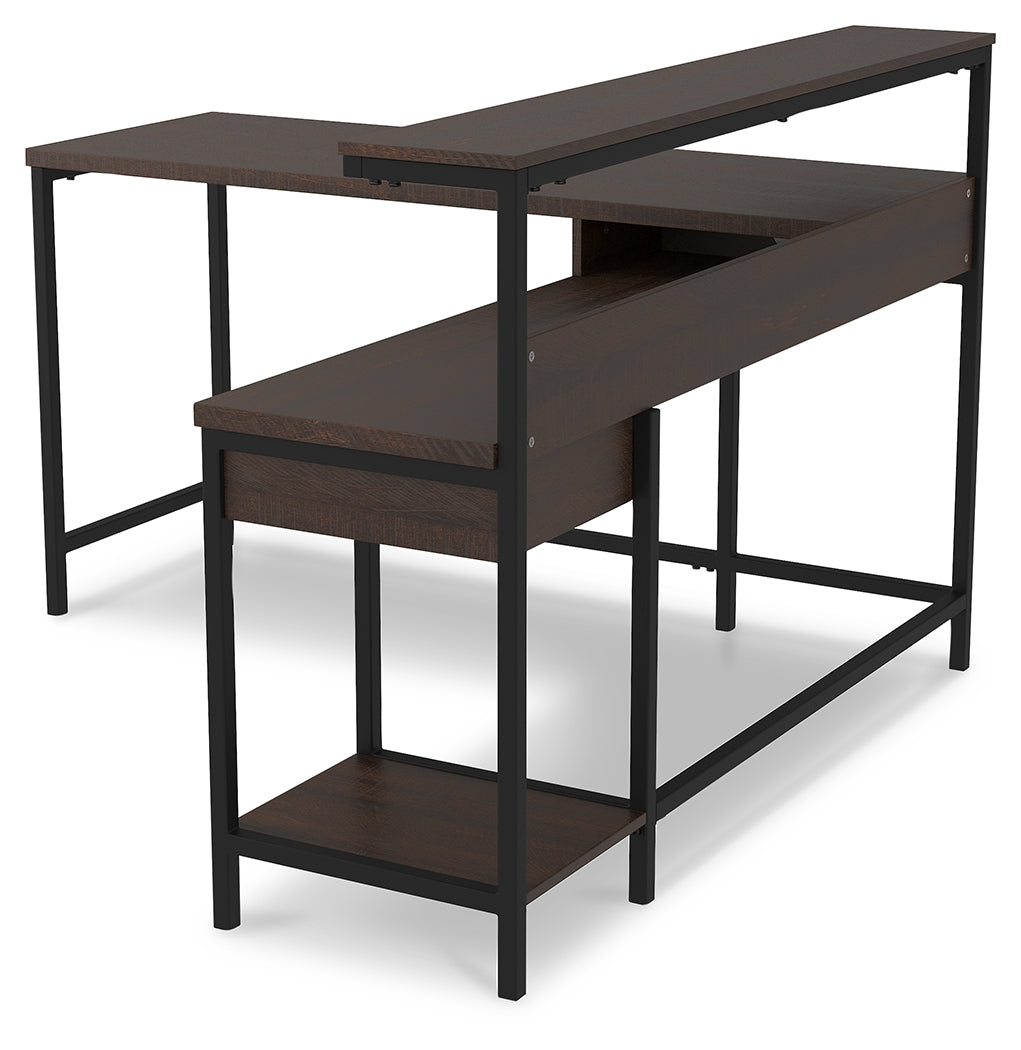 Camiburg Warm Brown Home Office L-Desk With Storage