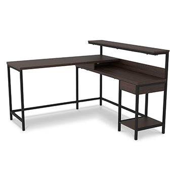 Camiburg Warm Brown Home Office L-Desk With Storage
