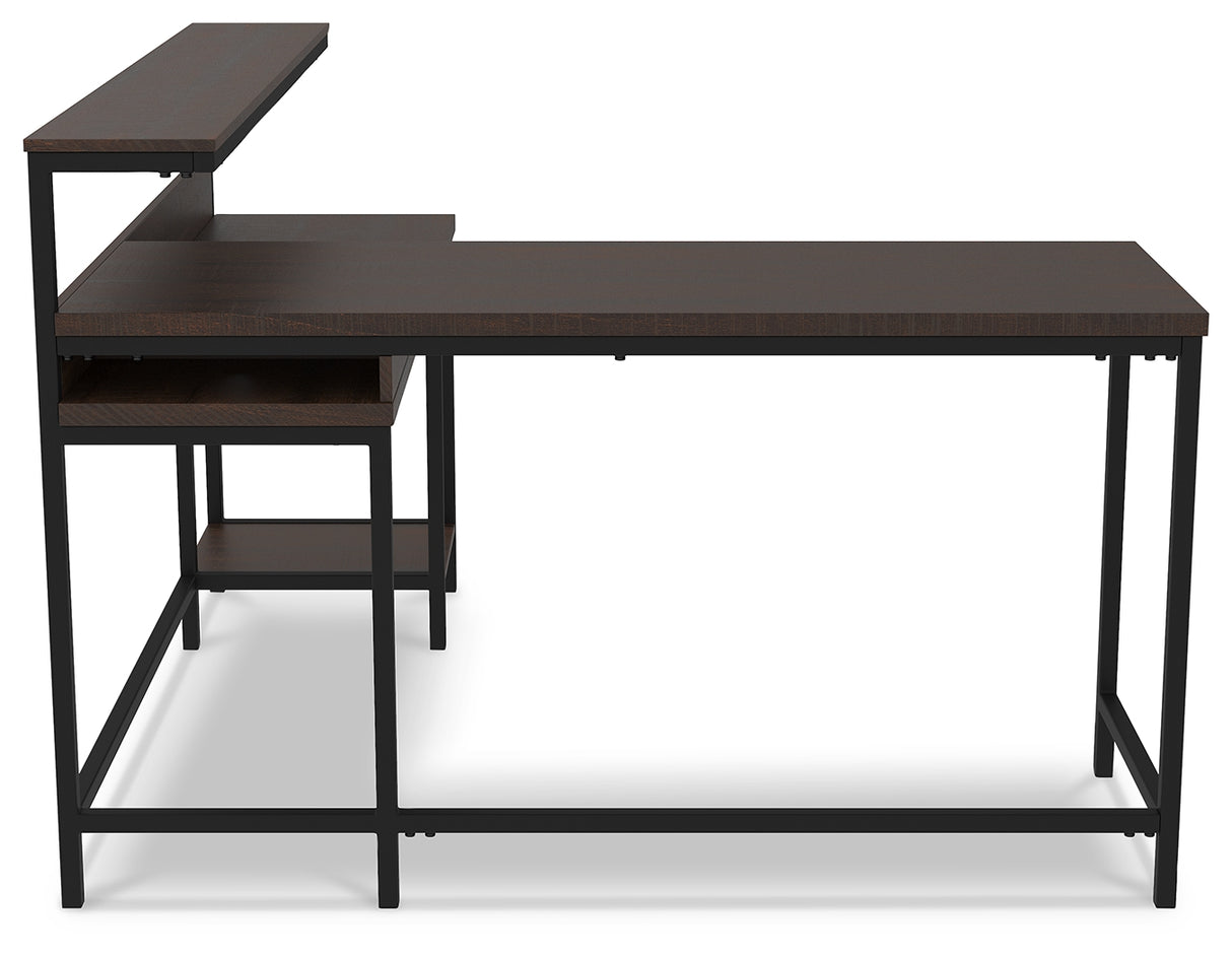 Camiburg Warm Brown Home Office L-Desk With Storage