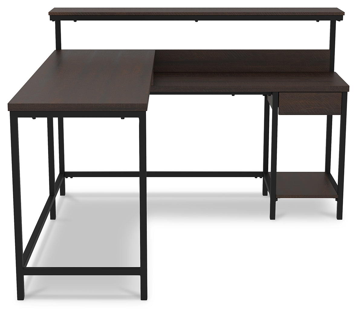 Camiburg Warm Brown Home Office L-Desk With Storage