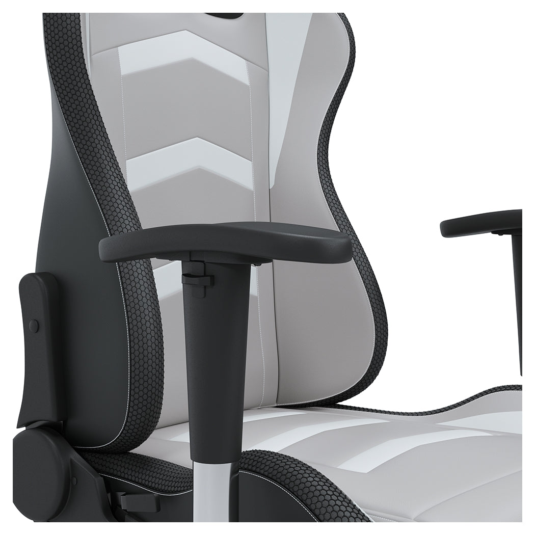 Lynxtyn White/Gray Home Office Desk Chair