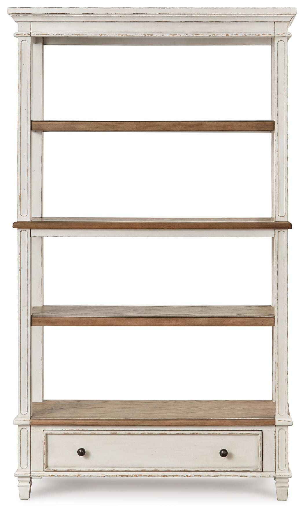 Realyn Brown/White 75" Bookcase